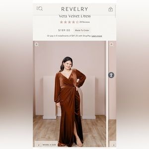 Revelry Vera Velvet Dress